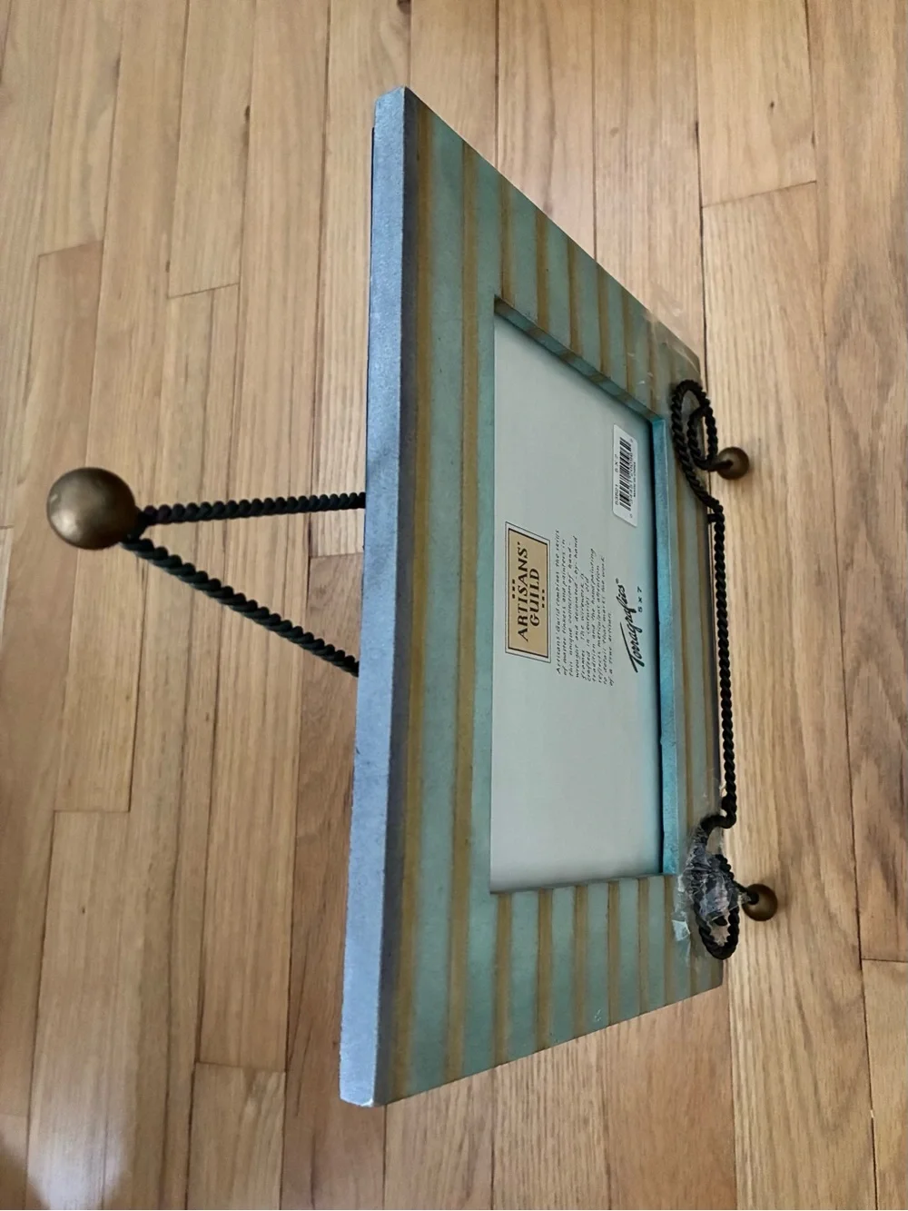 NWT Terragrafics® Artisans Guild French Wire Easel w/Frame, Green, Gold, 1997